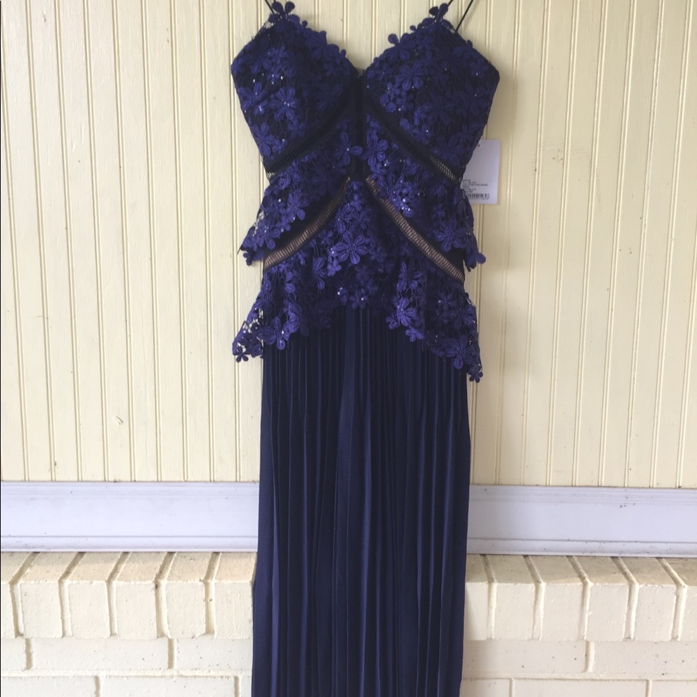Self portrait blue evening gown NWT retail 518.00